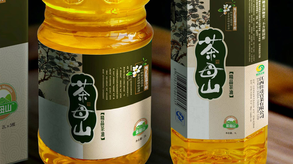 茶母山精品茶油瓶型包裝設計